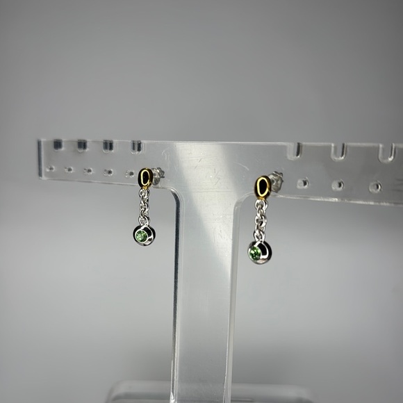Jewelry - Green and Silver Dangling Earrings